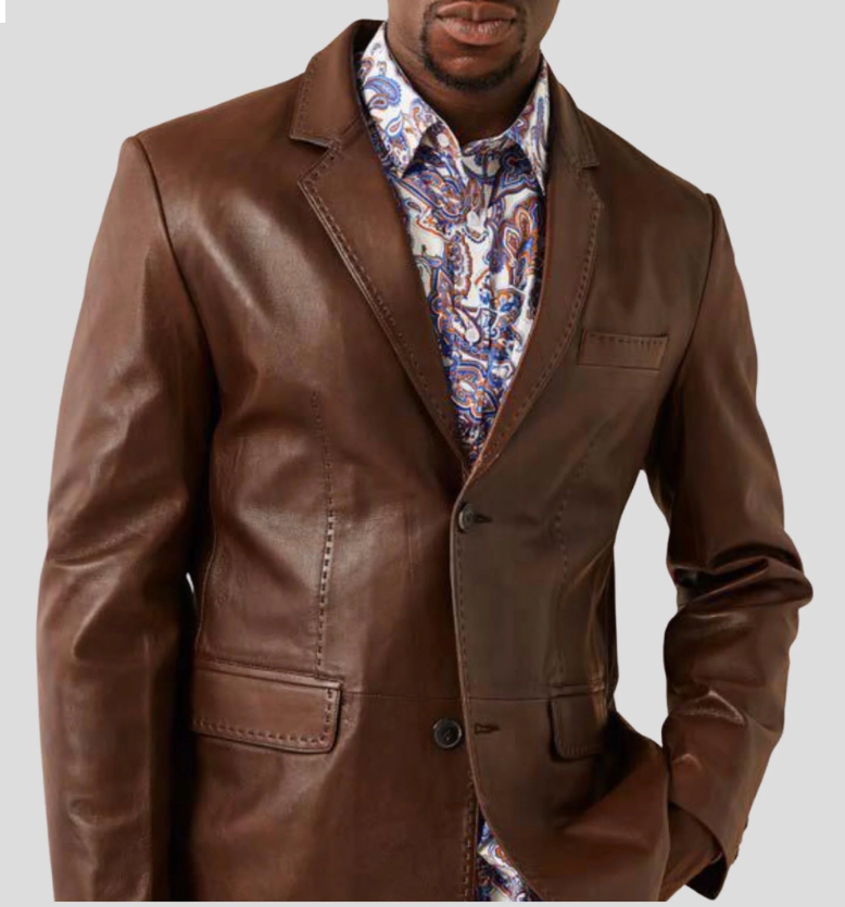 Timeless Elegance: Men's Leather Blazers USA