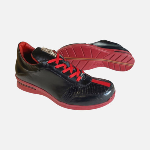 Mens red and black Italian sneaker Mens red and black Italian sneaker