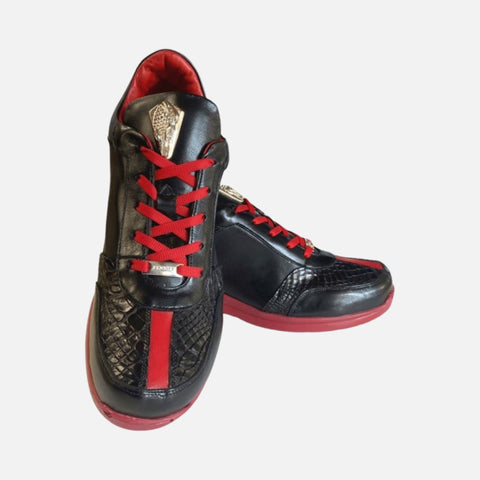 Men’s Italian red and black alligator shoe Men’s Italian red and black alligator shoe