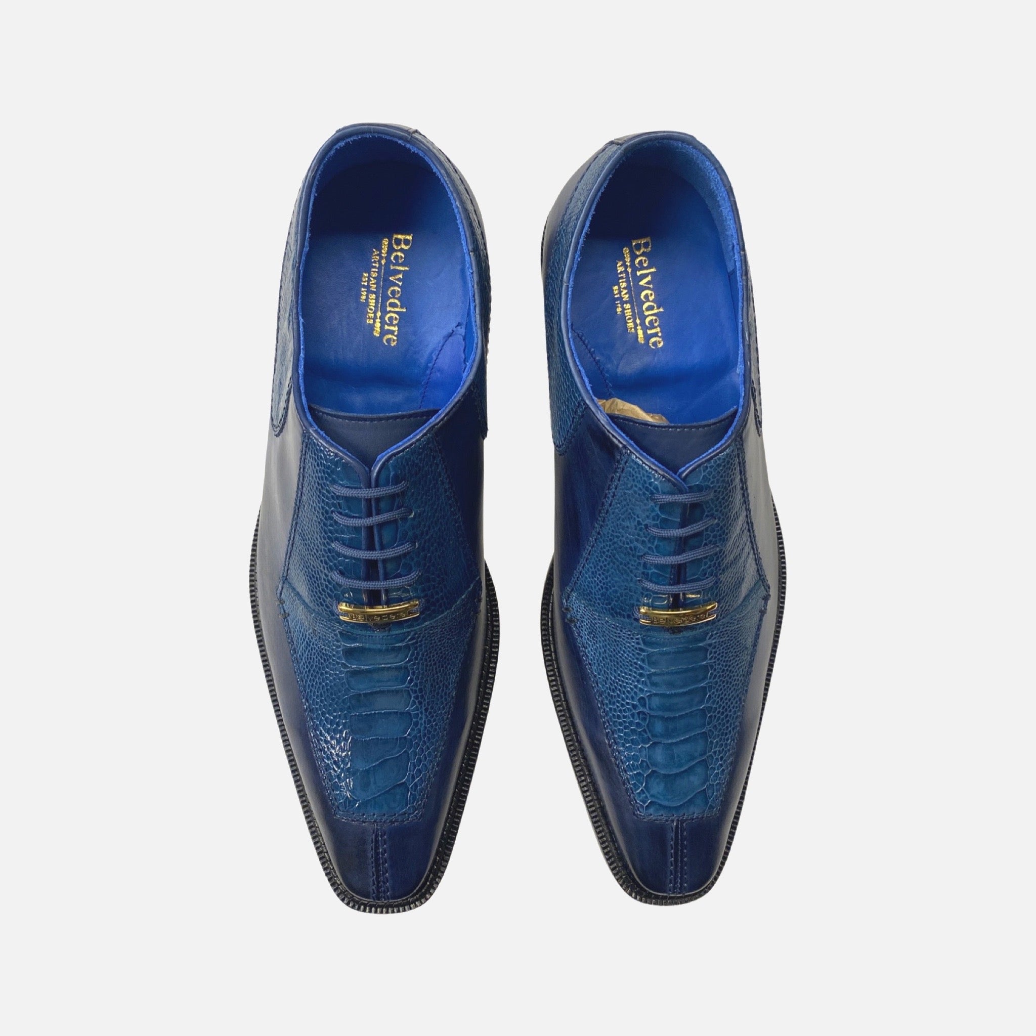 Mens belvedere ostrich navy blue shoe Mens belvedere ostrich navy blue shoe