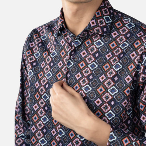 Mens Luchiano shirt with multi color Mens Luchiano shirt with multi color