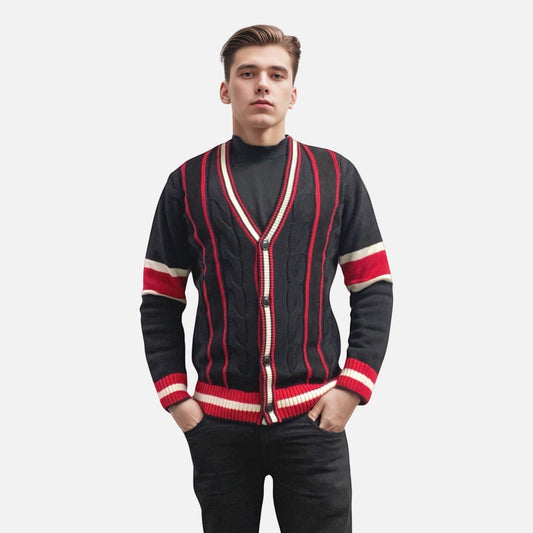 Final Sale | Inserch Black Cardigan Sweater SW901