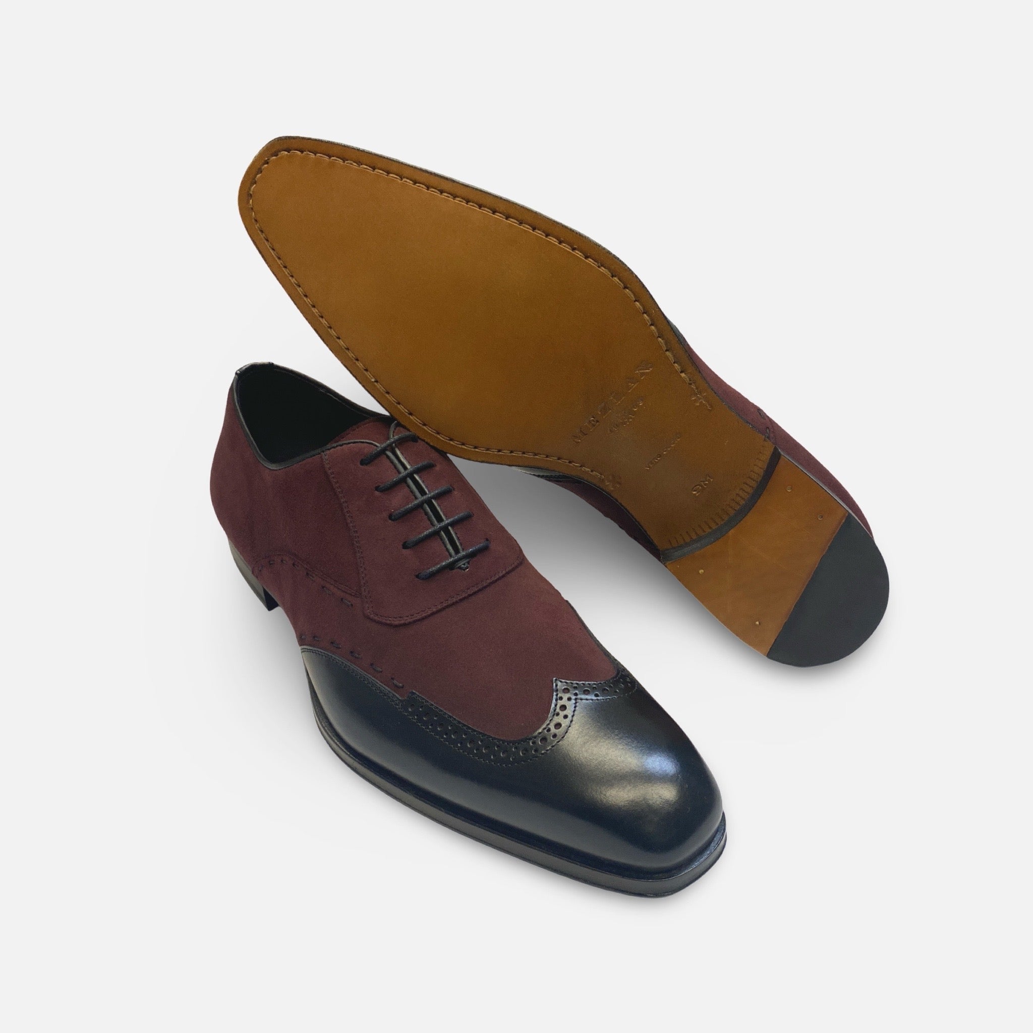 Mezlan Black/Grape Suede and Leather shoe Mezlan Black/Grape Suede and Leather shoe