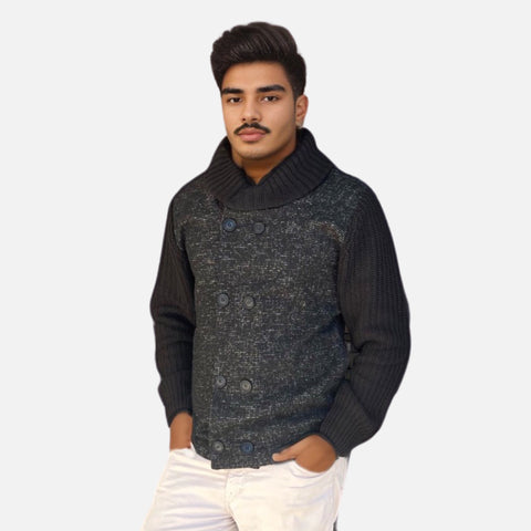 Mens Double Breasted Shawl Collar Sweater | Clearance Mens Double Breasted Shawl Collar Sweater | Clearance