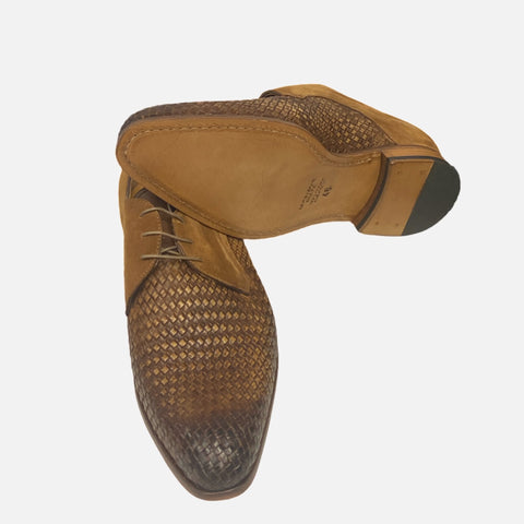 Jose Real (T650 - Whiskey) Suede Trim Basket Weave Shoe | Last Pairs Jose Real (T650 - Whiskey) Suede Trim Basket Weave Shoe | Last Pairs