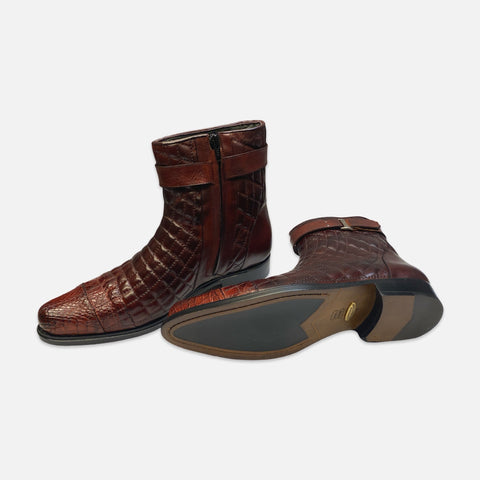 Belvedere Libero Quilted Alligator/Calf Boot - Burgundy | Clearance | Last Pair 8.5 Belvedere Libero Quilted Alligator/Calf Boot - Burgundy | Clearance | Last Pair 8.5