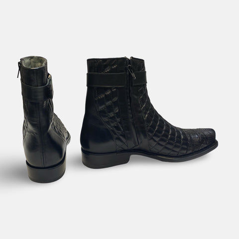 Mens Side Zip Boot by Belvedere, exotic skin Mens Side Zip Boot by Belvedere, exotic skin