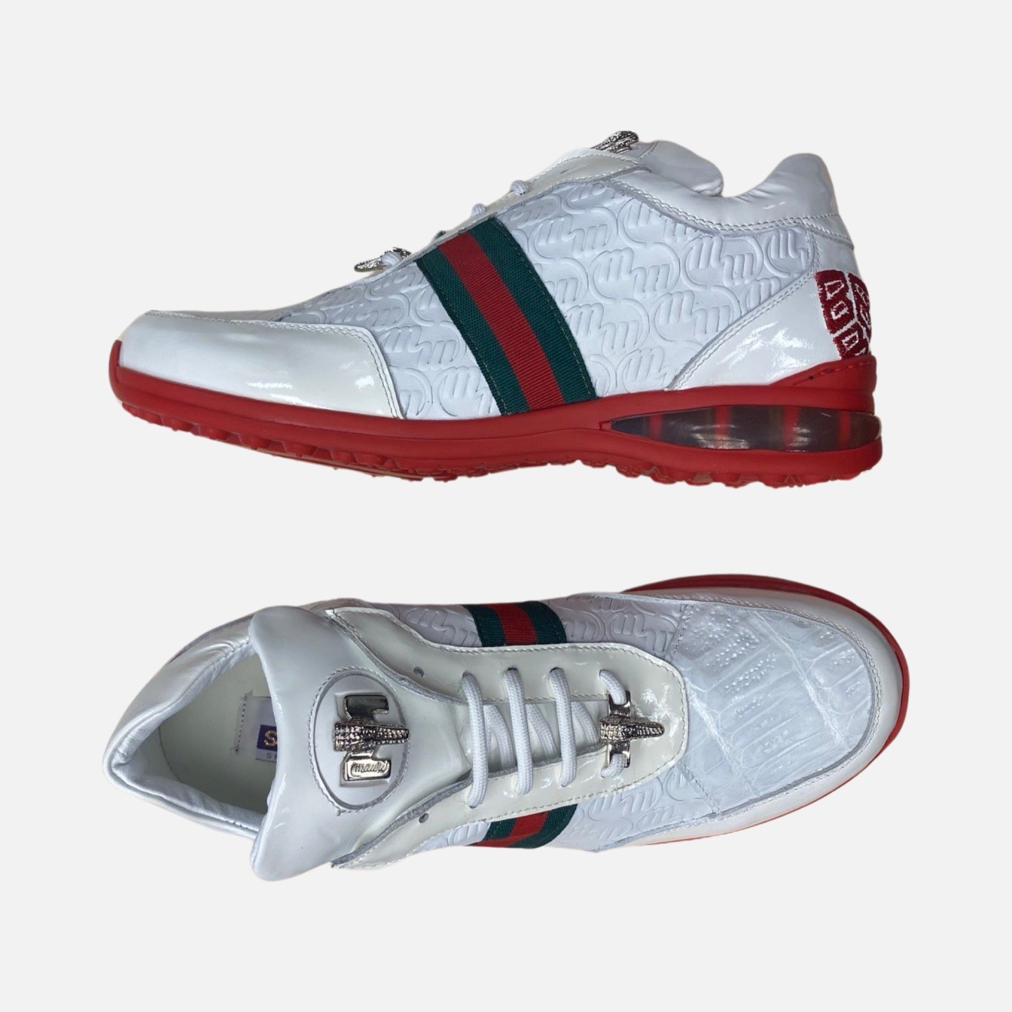 White Mauri bubble sole Italian sneaker | croc
