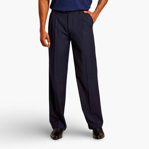 Final Sale: Inserch Men's Two-Pleat Wide Leg Pants - Navy - $45.99! Final Sale: Inserch Men's Two-Pleat Wide Leg Pants - Navy - $45.99!