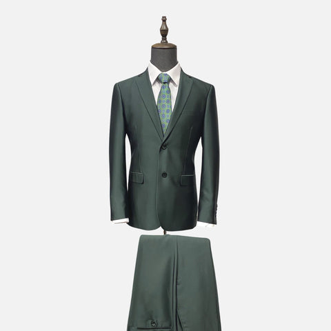 Mens green suit slim fit single breasted Mens green suit slim fit single breasted