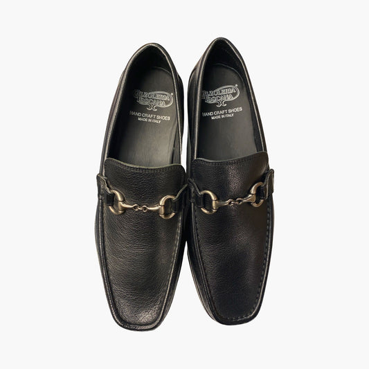 black hand made Italian shoe