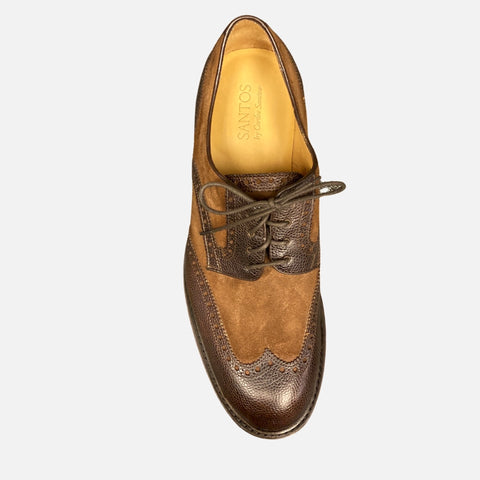 Clearance | Carlos Santos Brown Wingtip Lug Sole Shoe Clearance | Carlos Santos Brown Wingtip Lug Sole Shoe