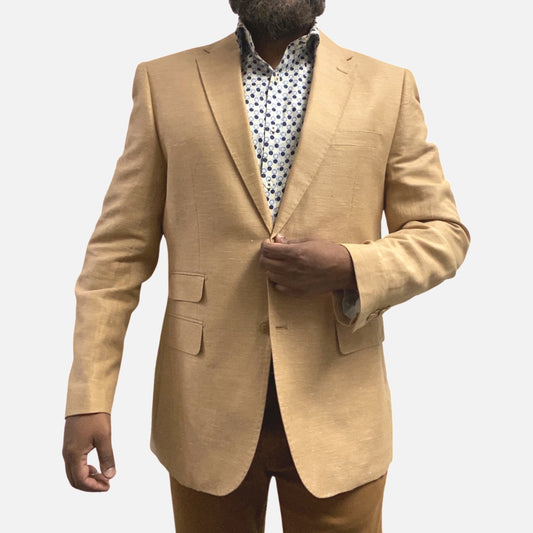 100% linen blazer for men