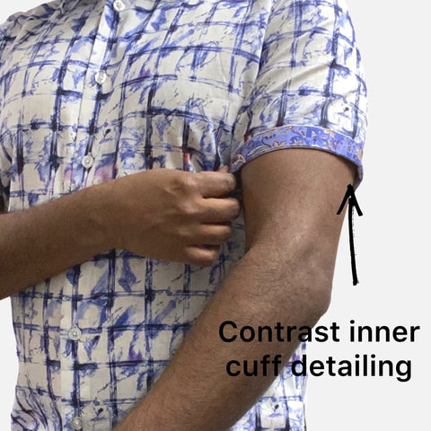 MEN SHIRT WITH CONTRAST INNER CUFF MEN SHIRT WITH CONTRAST INNER CUFF