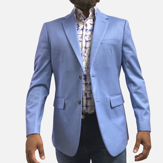 Duchamp Men’s Blue Tone on Tone Blazer | Slim Fit