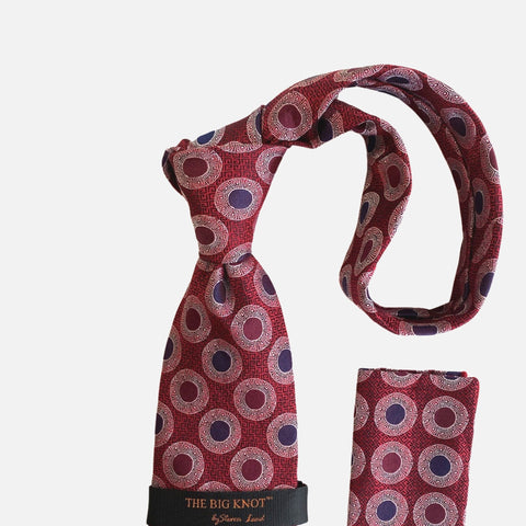 Steven Land “BW2401” Red Silk Tie and Hanky Steven Land “BW2401” Red Silk Tie and Hanky