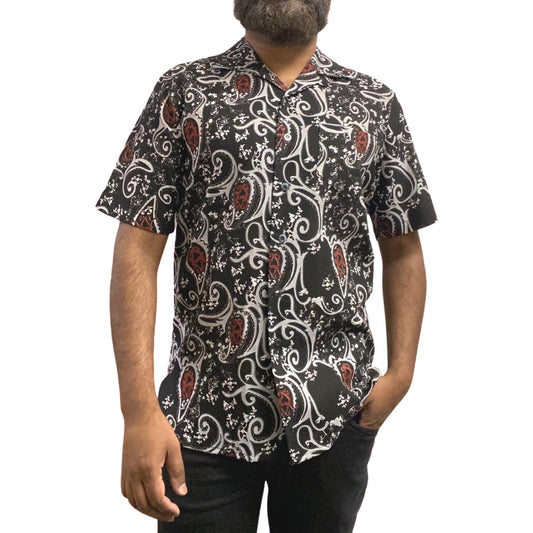 Giorgio inserts black mens shirt