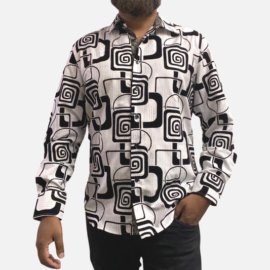 Mens white sports shirt