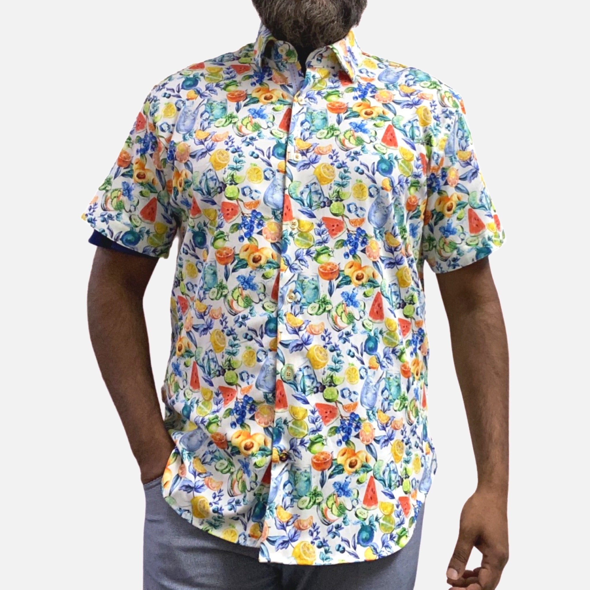 Mens summer fruit shirt short sleeve Mens summer fruit shirt short sleeve