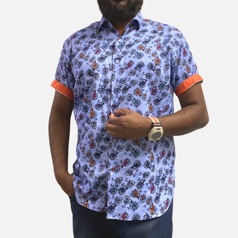 bicycle shirt with contrast Inner cuff short sleeve mens bicycle shirt with contrast Inner cuff short sleeve mens
