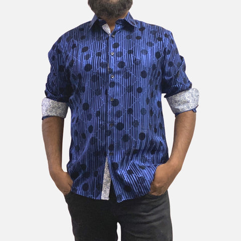 Mens contrast inner cuff detailing shirt Mens contrast inner cuff detailing shirt