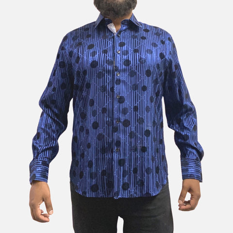 Mens Blue casual slim fit shirt Mens Blue casual slim fit shirt