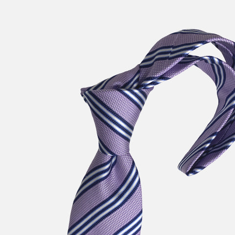 Purple Diagonal Striped Tie with Navy Blue and White Purple Diagonal Striped Tie with Navy Blue and White