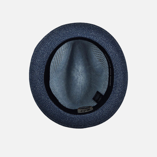 Bailey Berle Fedora - Dual Colored Stripe Band, Toyo Crochet Braid Hat