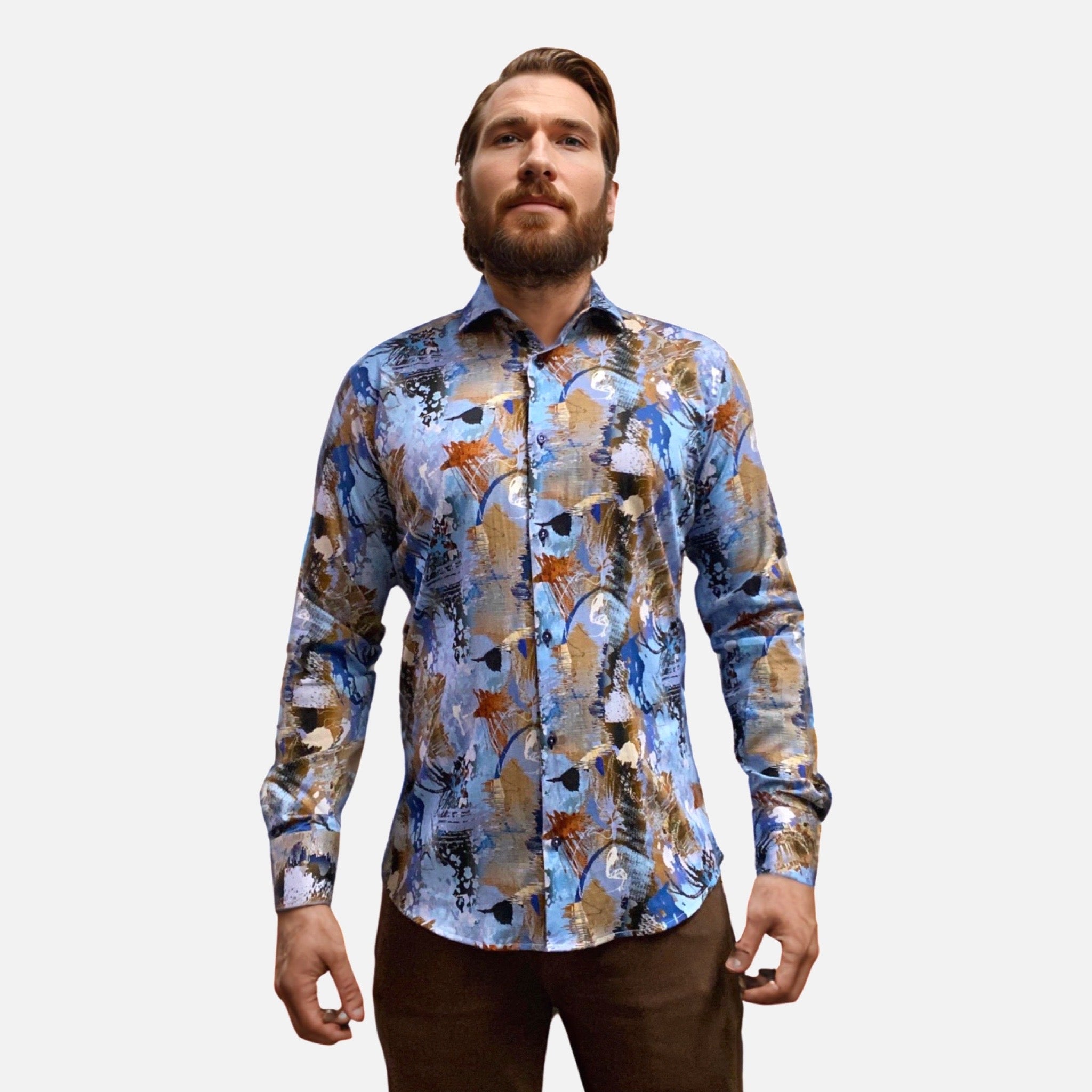 7 downi mens shirt blue multi 7 downi mens shirt blue multi
