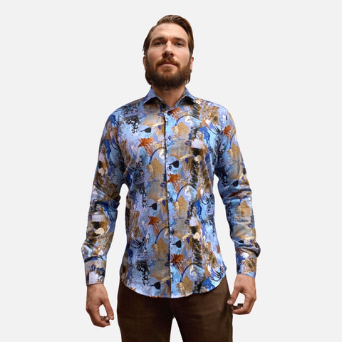 7 downi mens shirt blue multi 7 downi mens shirt blue multi
