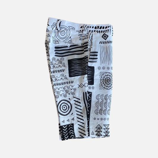 Inserch white/black line shorts ST913