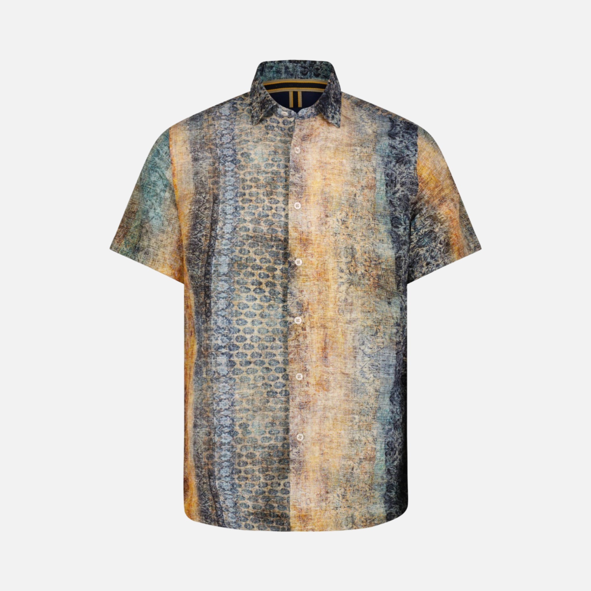 Mens Luchiano Visconti shirt 5073 Cream and Blue Mens Luchiano Visconti shirt 5073 Cream and Blue