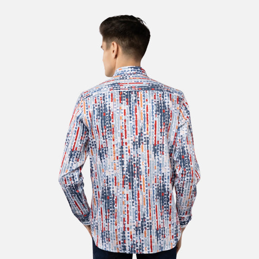 Visconti men blue multi shirt