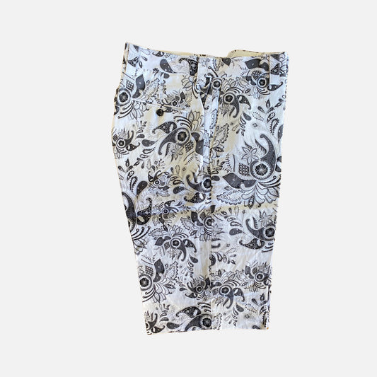 Final Sale | Mens Inserch Paisley Linen Shorts | Size 34