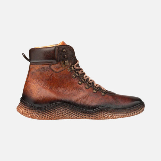 Mezlan lace boot sunset cognac