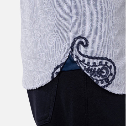 Luchiano Visconti Mens Blue Paisley Sport Shirt 4984 - Clearance Luchiano Visconti Mens Blue Paisley Sport Shirt 4984 - Clearance