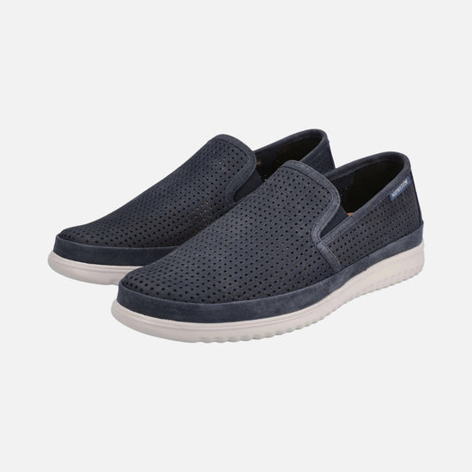 Mephisto blue suede loafer