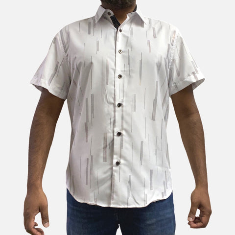 Mens White Short Sleeve Summer Shirt MSF-2106 | Slim Fit Mens White Short Sleeve Summer Shirt MSF-2106 | Slim Fit