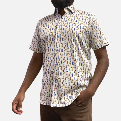 Mens summer chess designer shirt Mens summer chess designer shirt