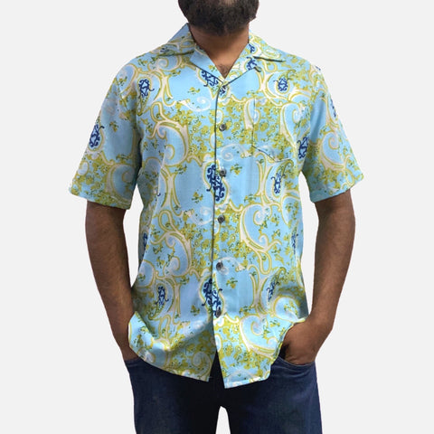 Mens Georgio Inserty Turquoise shirt 87638 Mens Georgio Inserty Turquoise shirt 87638