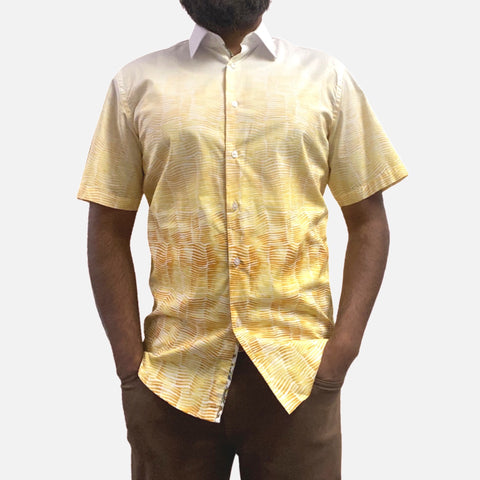 Mens summer shirt yellow gradient Mens summer shirt yellow gradient
