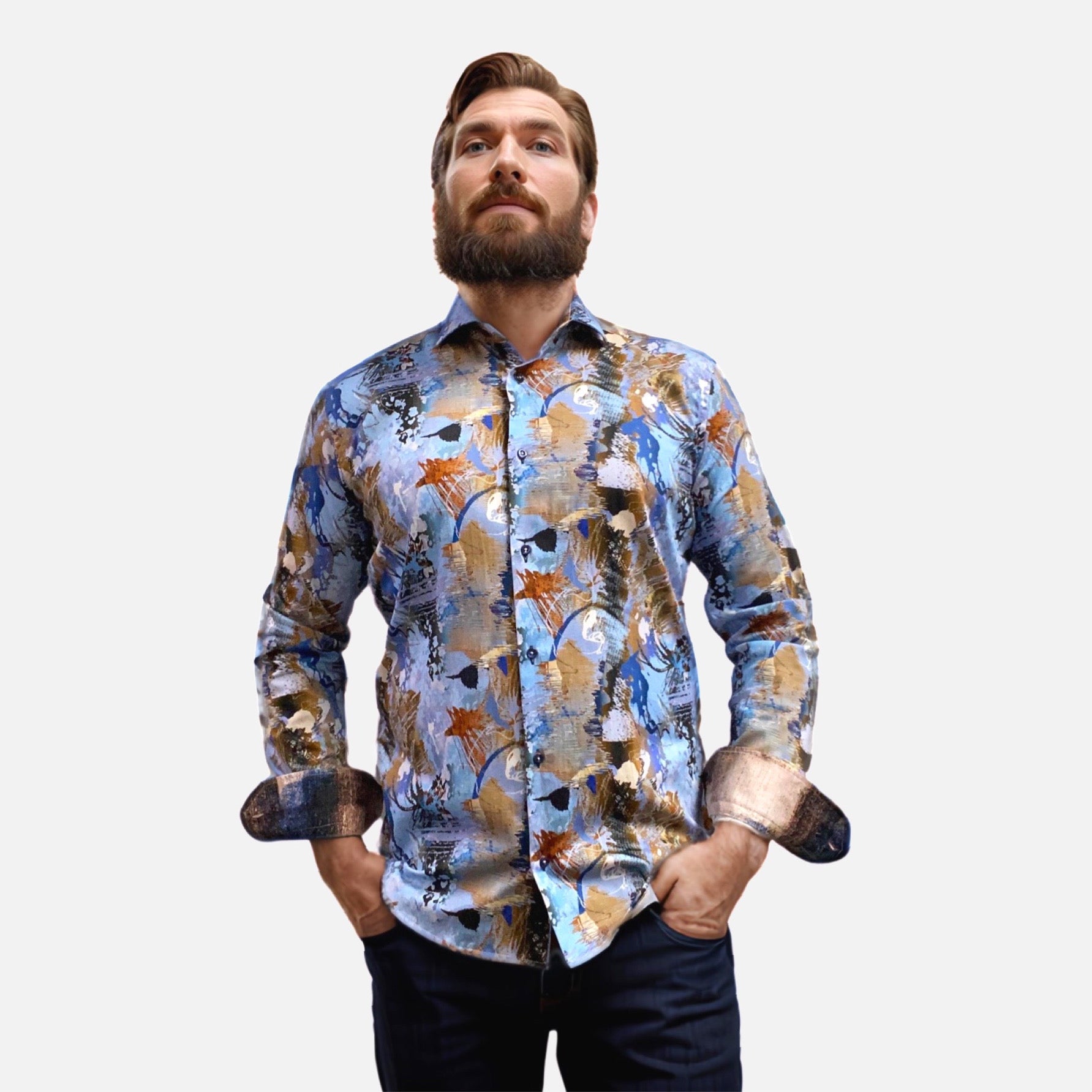 Contrast inner cuff fashions sport shirt Contrast inner cuff fashions sport shirt