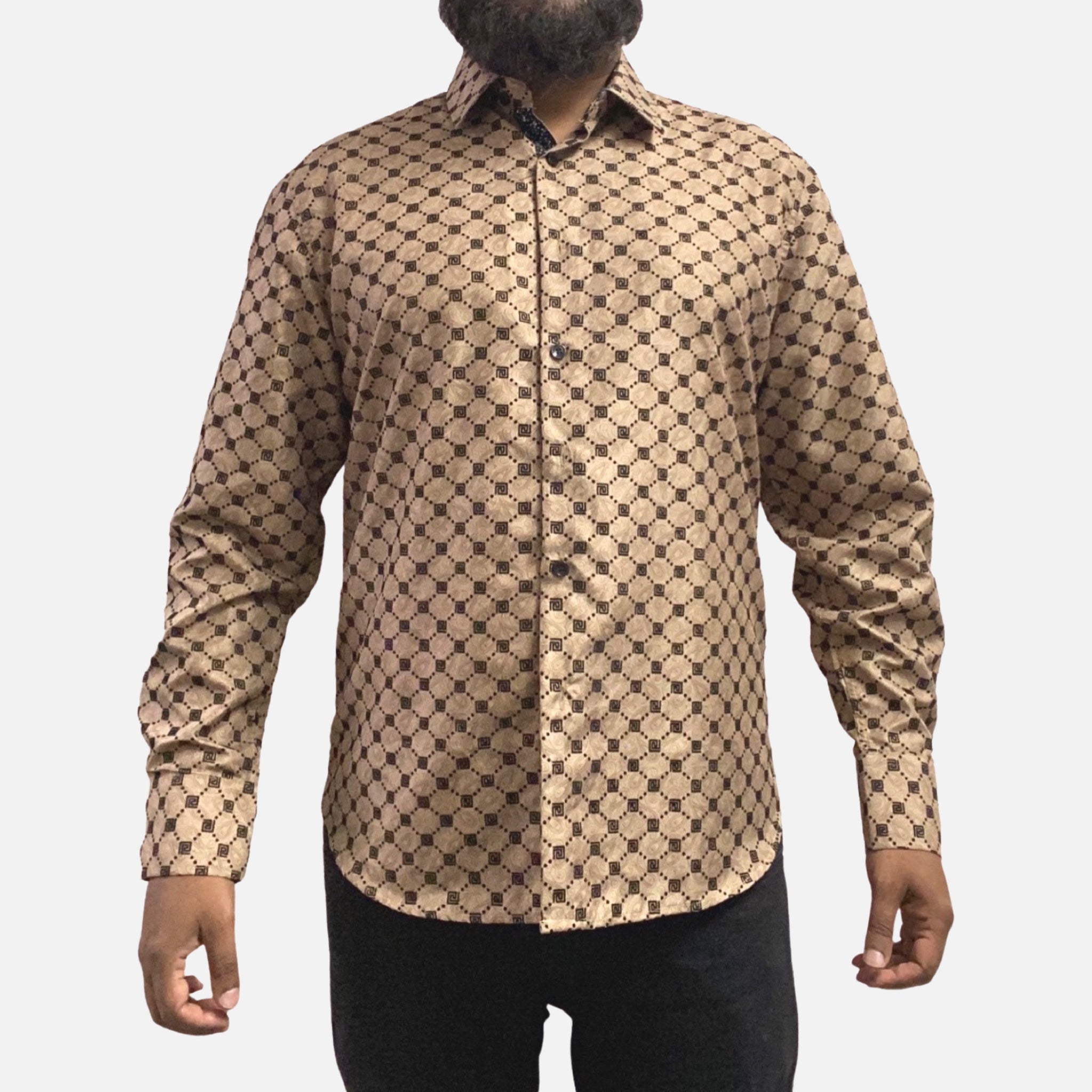 Mens tan slim Fit shirt Mens tan slim Fit shirt