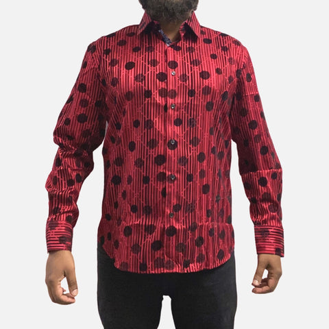 Mens red button up shirt Mens red button up shirt