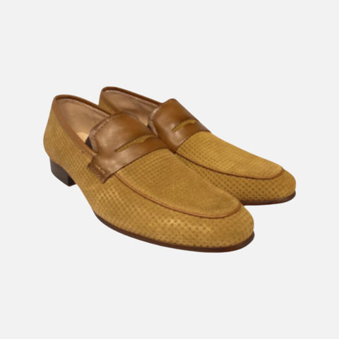 Clearance Shoe Sale | Tan Suede Penny Loafer Wyatt by Stacy Adams Clearance Shoe Sale | Tan Suede Penny Loafer Wyatt by Stacy Adams