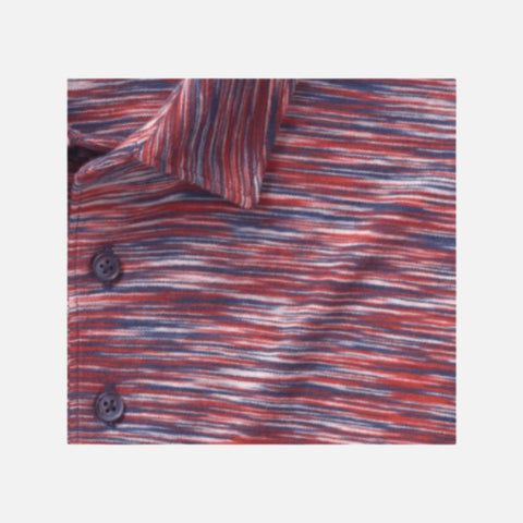 Clearance | Blue/Red Johnston Murphy Space-dyed Polo Shirt Clearance | Blue/Red Johnston Murphy Space-dyed Polo Shirt
