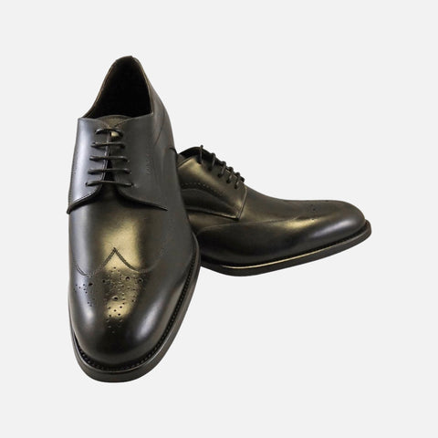 Men’s Black Wingtip Oxfords | Made in Italy Men’s Black Wingtip Oxfords | Made in Italy