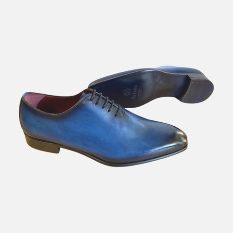 Clearance | Hand Painted Blue Oxford | Made in Italy Clearance | Hand Painted Blue Oxford | Made in Italy