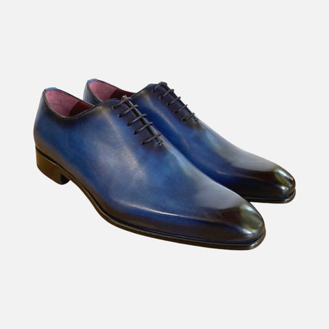 Clearance | Hand Painted Blue Oxford | Made in Italy Clearance | Hand Painted Blue Oxford | Made in Italy