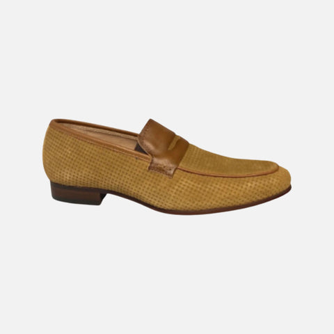 Clearance Shoe Sale | Tan Suede Penny Loafer Wyatt by Stacy Adams Clearance Shoe Sale | Tan Suede Penny Loafer Wyatt by Stacy Adams